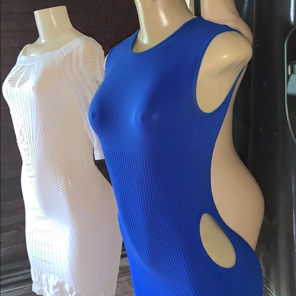 Pretty Shopper Cutout Bodycon|BLUE - Picture 2 of 5